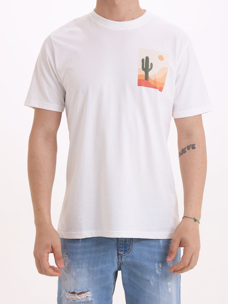 Gold Rush Uomo T-shirt Bianco Panna M1CACTUS