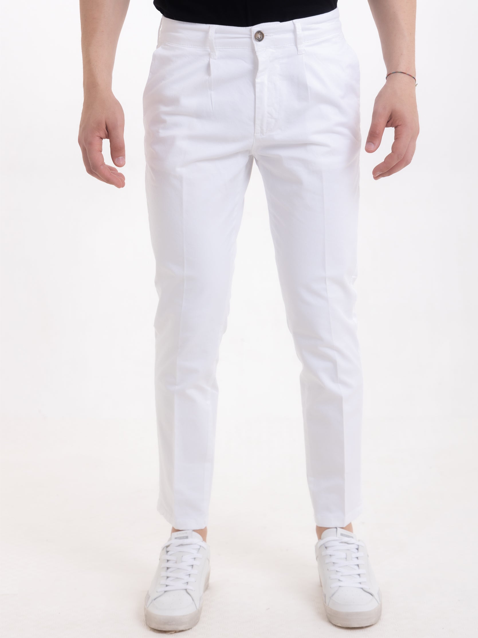 Gold Rush Uomo Pantalone Estivo Bianco New Report