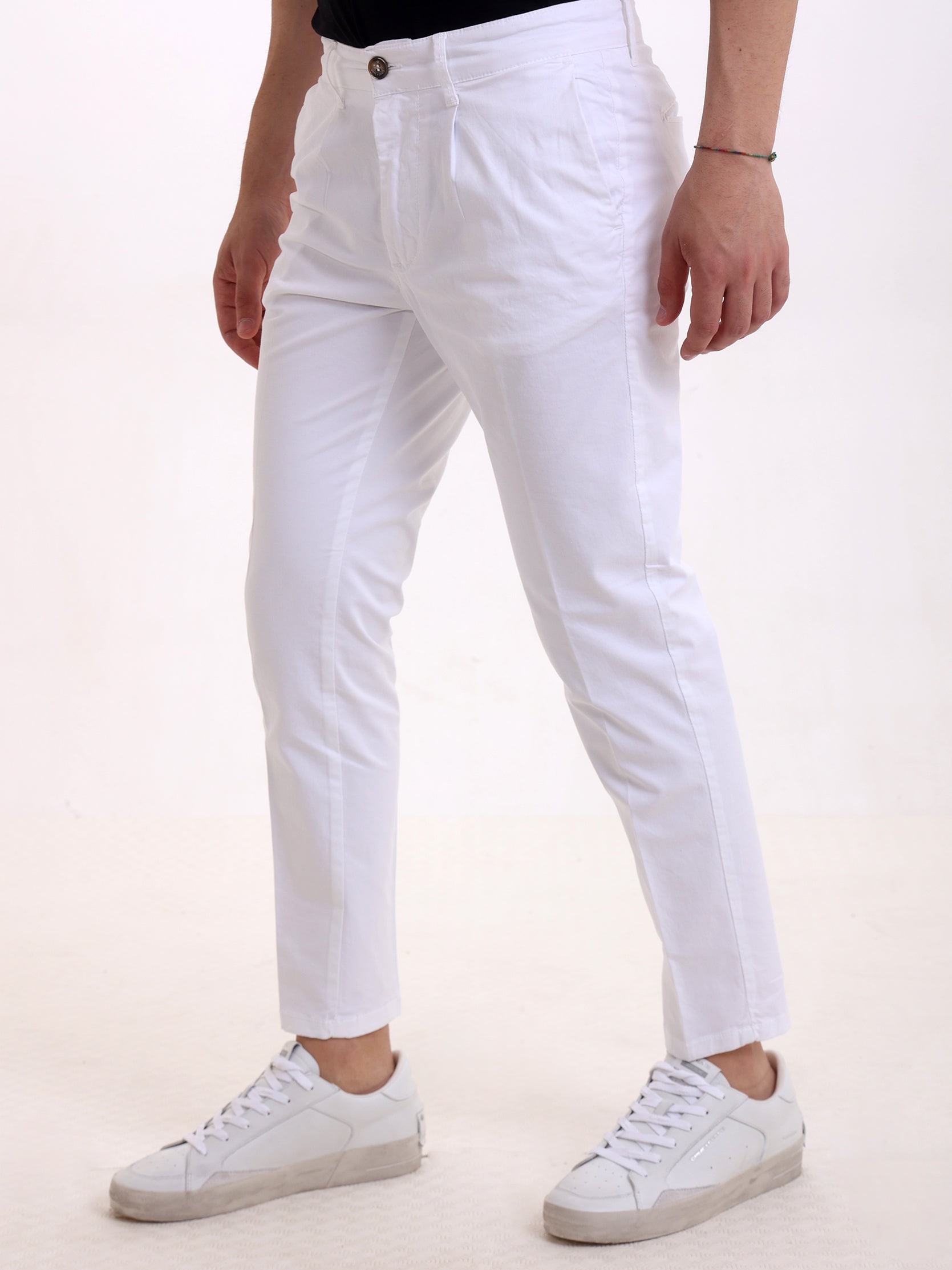 Gold Rush Uomo Pantalone Estivo Bianco New Report