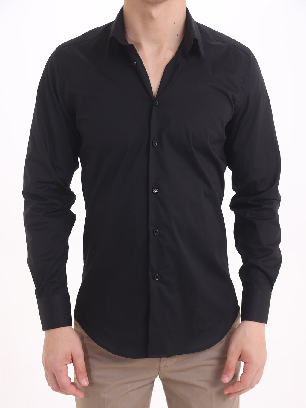 Gold Rush Uomo Camicia Nero Basic Icon Shirt