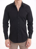 Gold Rush Uomo Camicia Nero Basic Icon Shirt