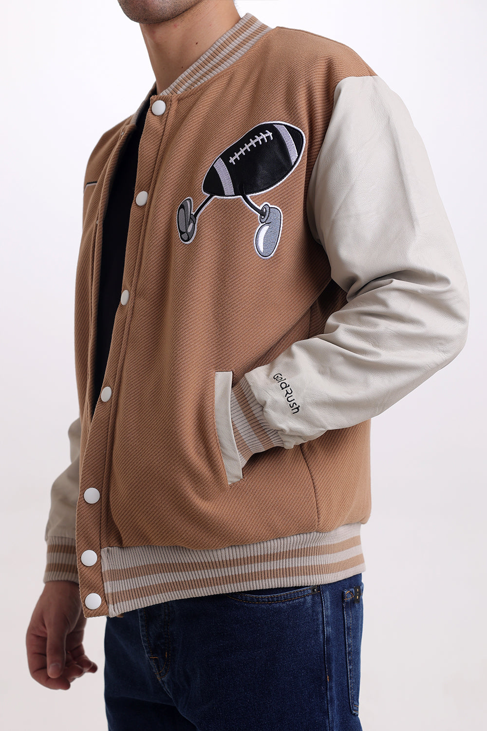 Gold rush uomo giubbino varsity M1OLAF04