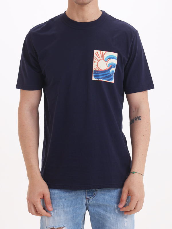 Gold Rush Uomo T-shirt Blu Scuro M1ONDESOLE
