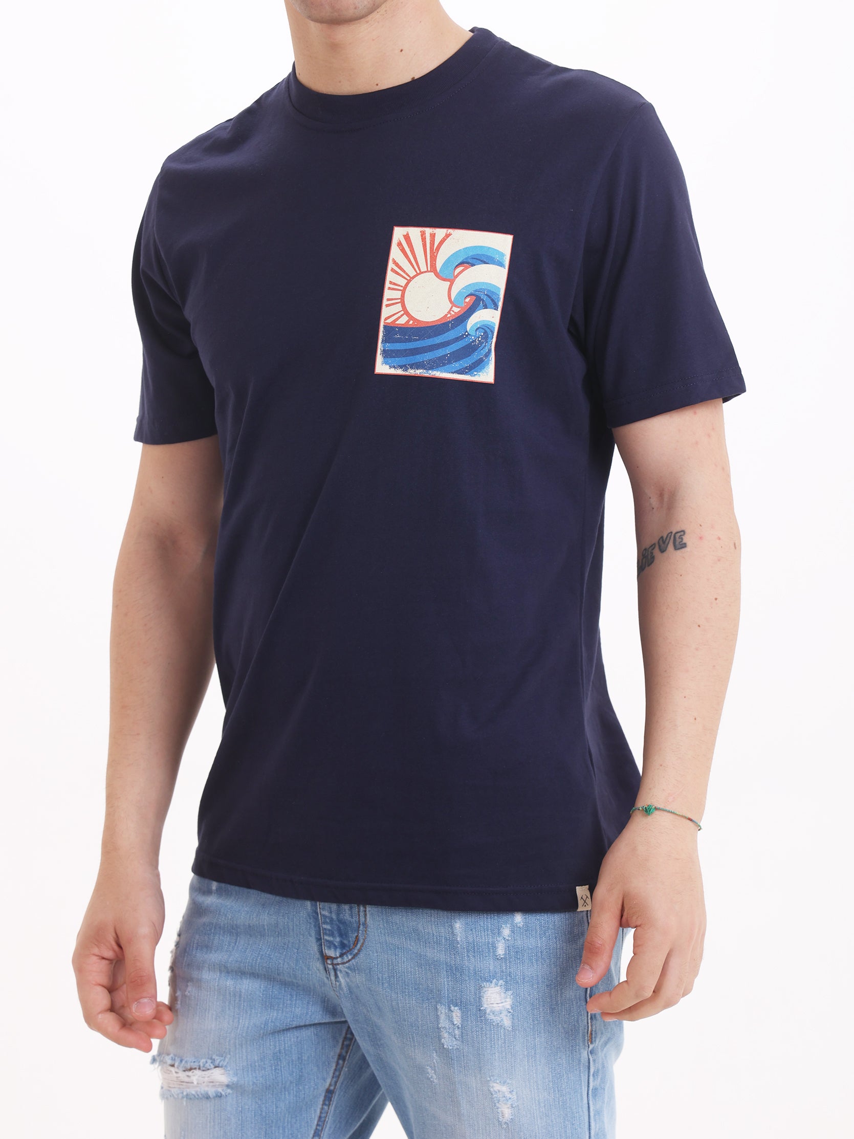 Gold Rush Uomo T-shirt Blu Scuro M1ONDESOLE