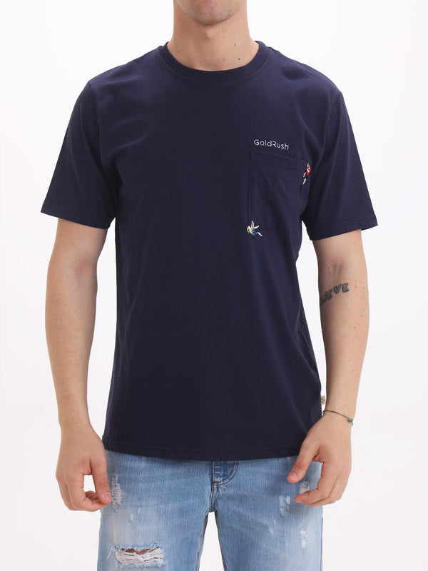 Gold Rush Uomo T-shirt Blu CLIMB_TEE