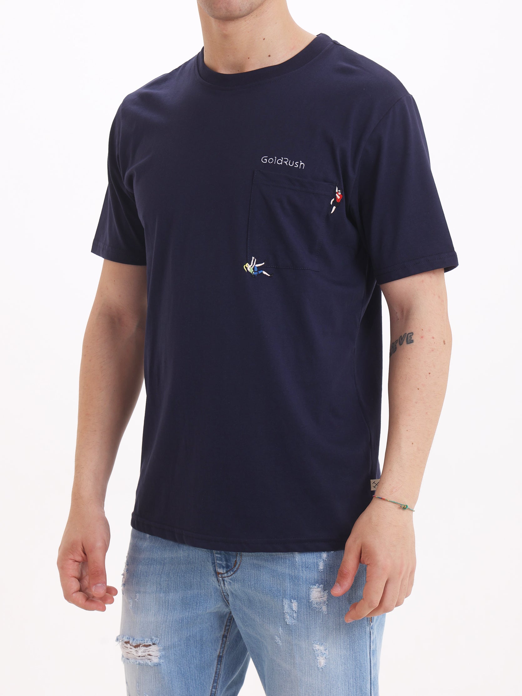 Gold Rush Uomo T-shirt Blu CLIMB_TEE