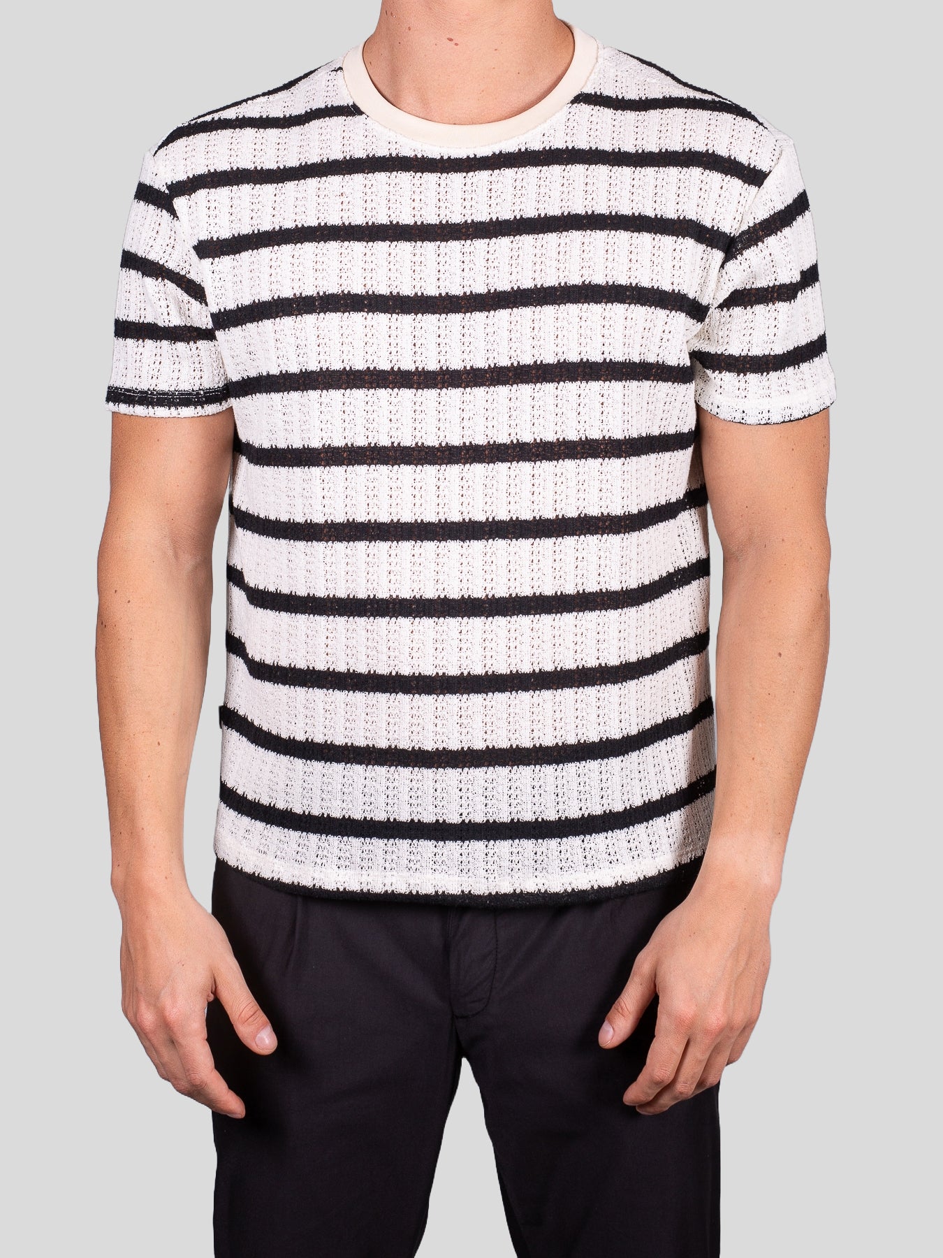 Gold Rush uomo t-shirt riga M1FAS09 Nero N008