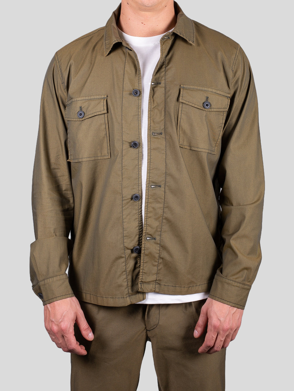 Gold Rush uomo giacca overshirt ESSC1069 militare