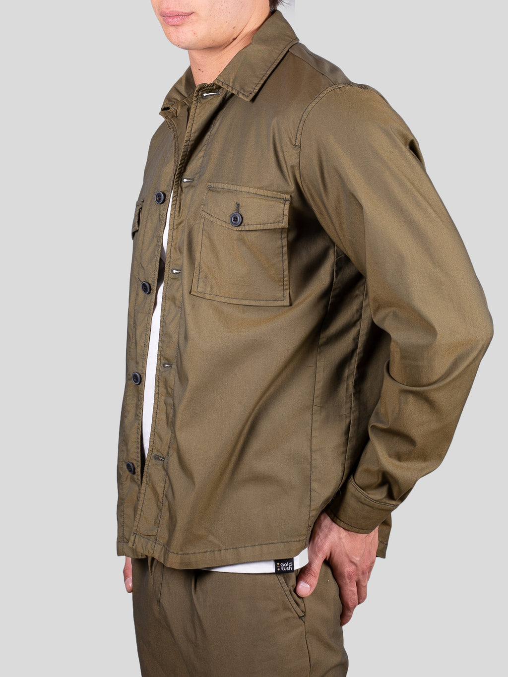 Gold Rush uomo giacca overshirt ESSC1069 militare