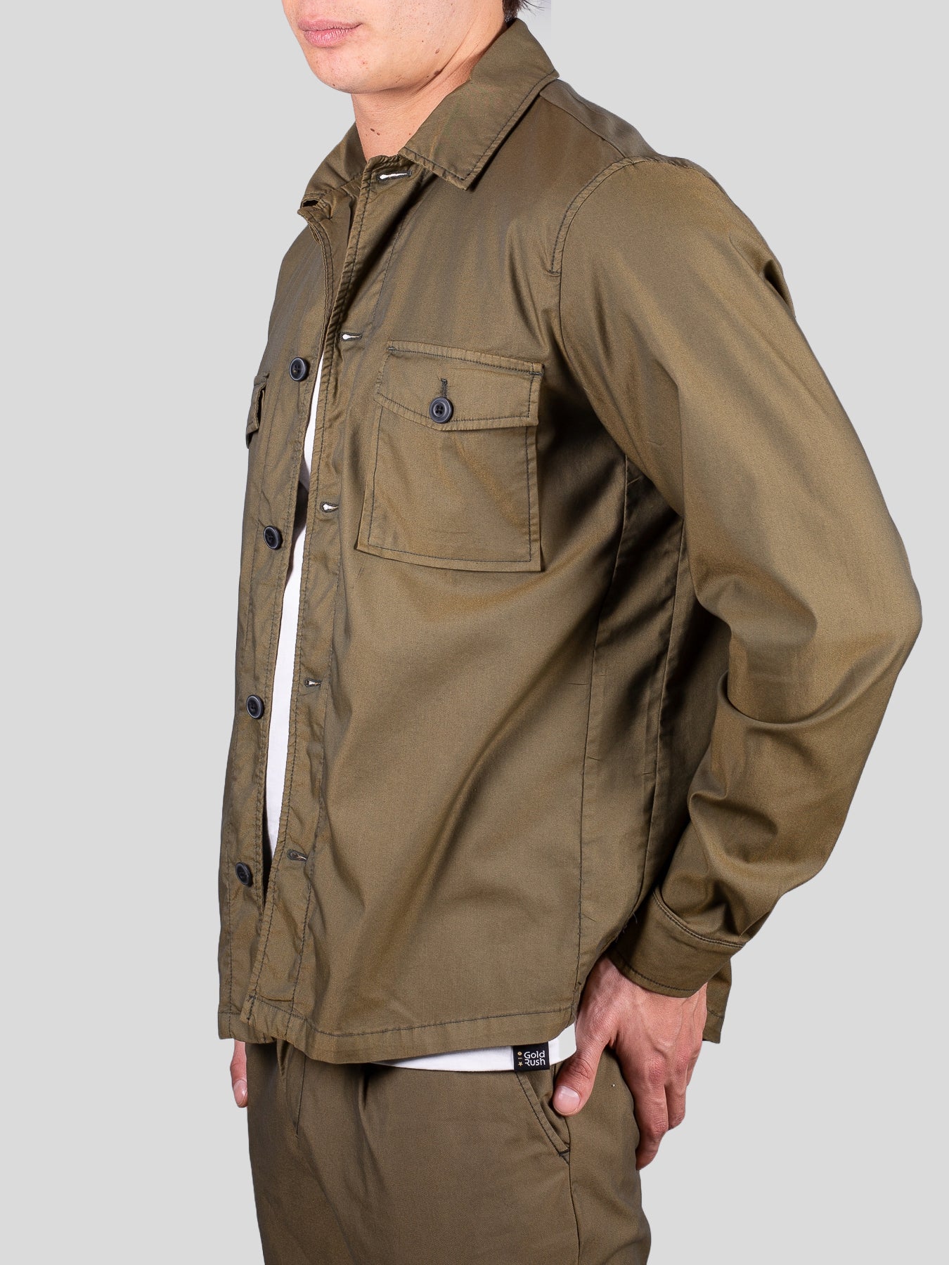 Gold Rush uomo giacca overshirt ESSC1069 militare