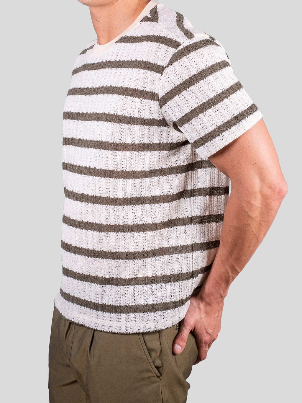 Gold Rush uomo t-shirt riga M1FAS09 Militare V033