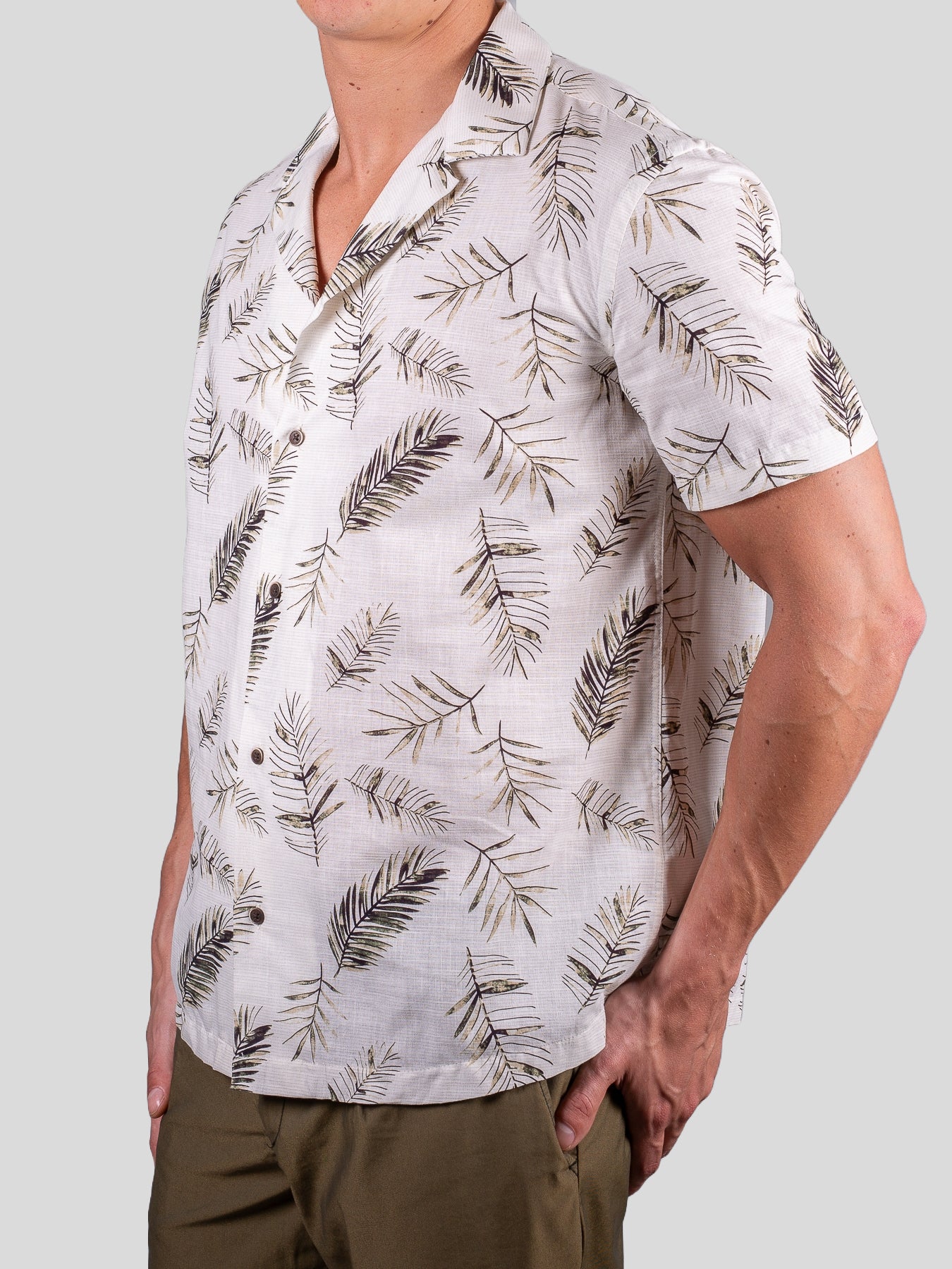 Gold Rush uomo camicia manica Boowling 65091 Beige