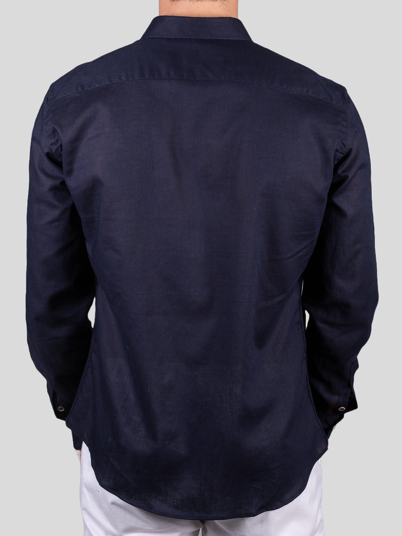 Gold Rush uomo camicia lino francia Parigi Blu