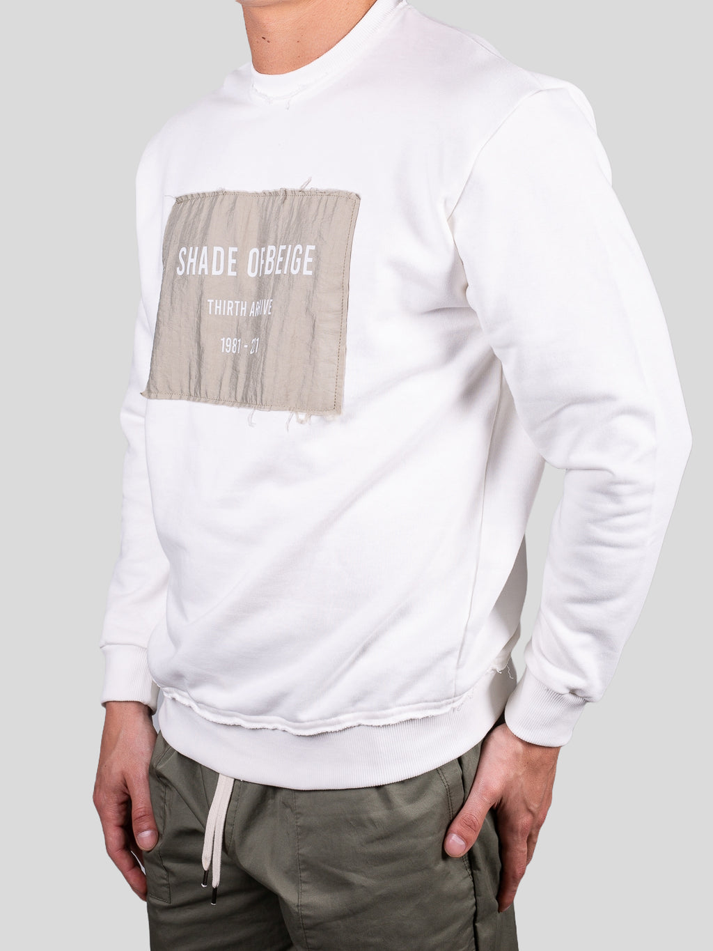 Gold Rush uomo felpa M1FAS34 Panna