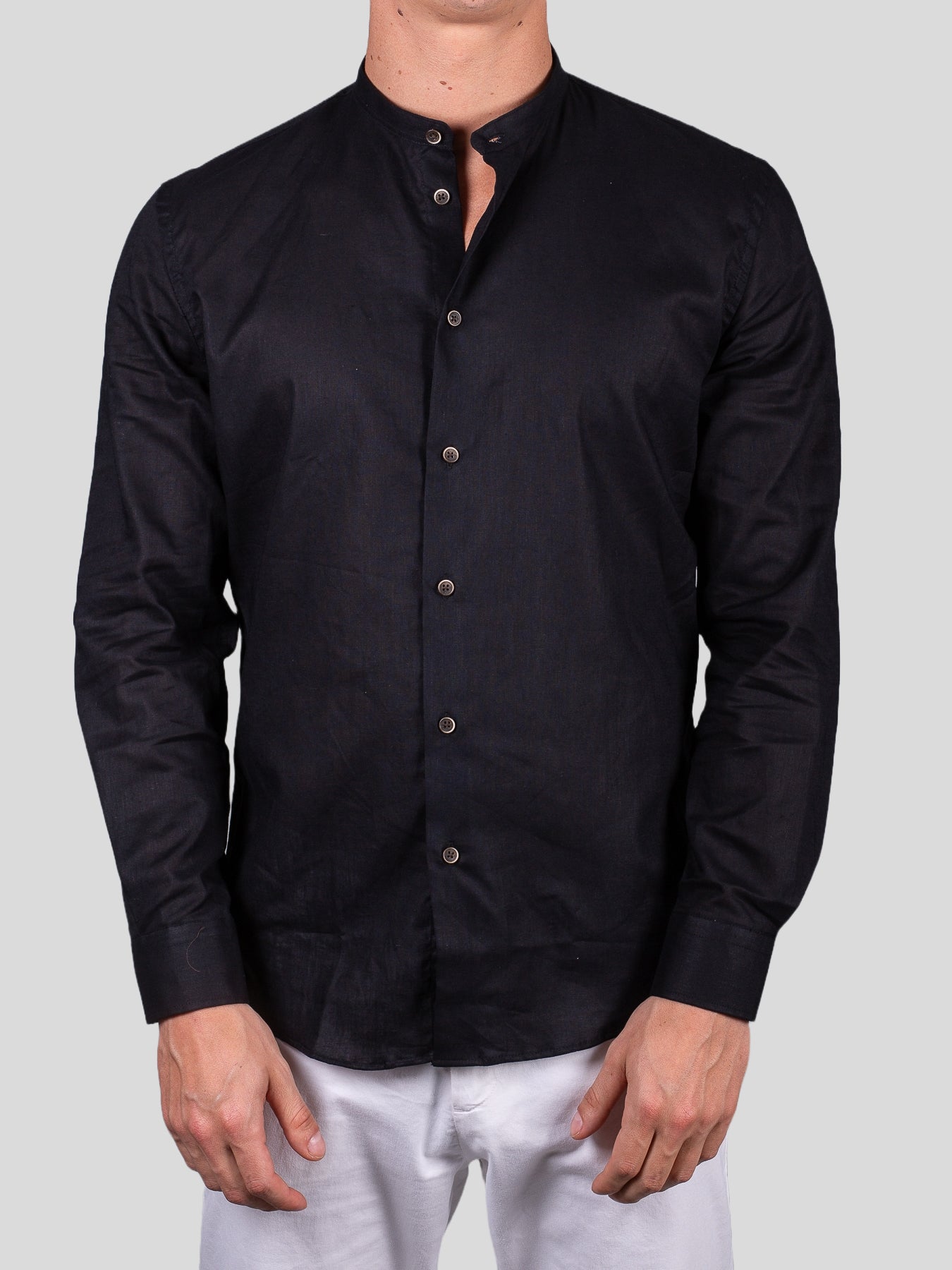 Gold Rush uomo camicia lino corea Seul Nero