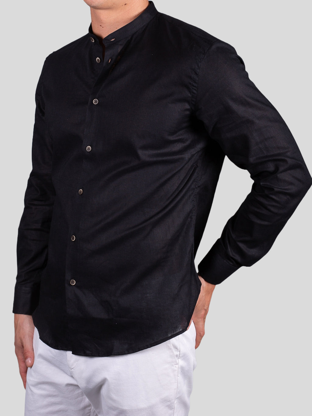 Gold Rush uomo camicia lino corea Seul Nero