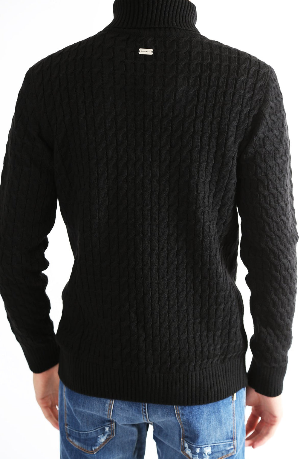 Gold Rush Uomo Maglia Pullover Dolcevita High Neck Black