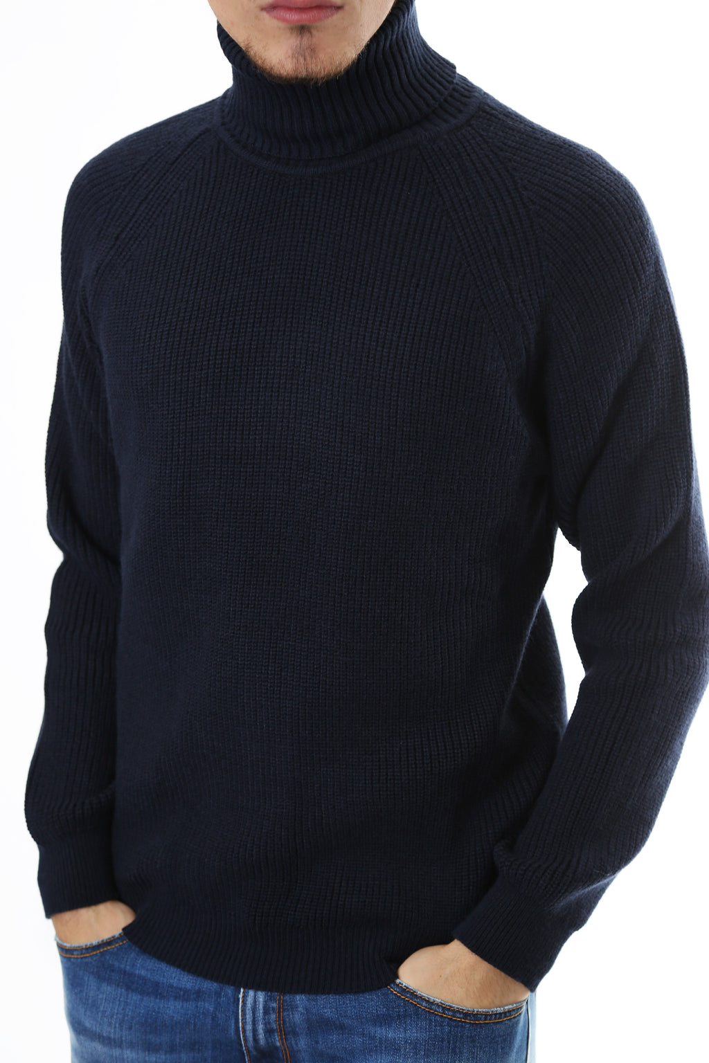 Gold Rush Uomo Maglia Pullover Dolcevita Kalas High Neck Navy
