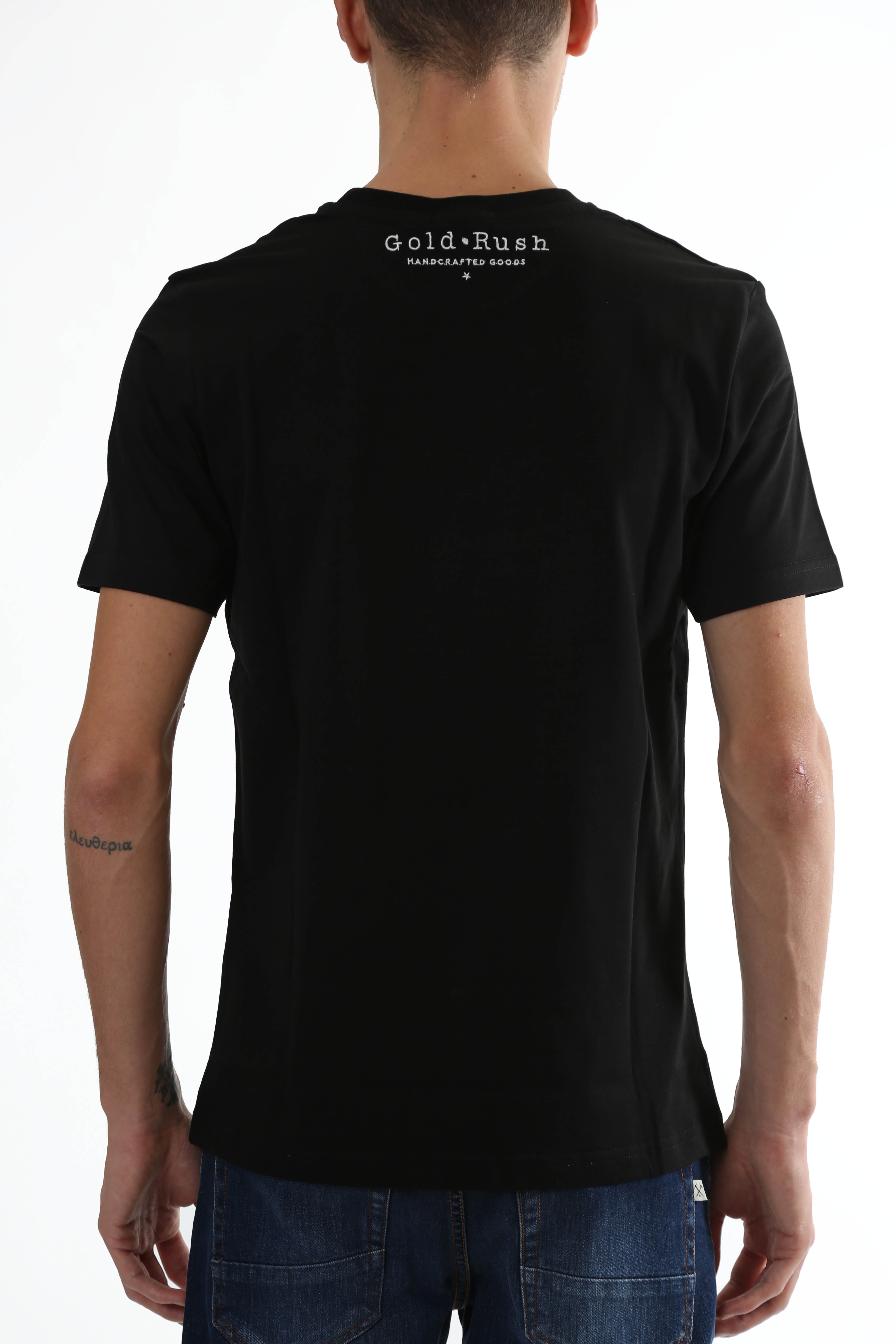 Gold Rush Uomo T-Shirt Basic Toppa Patchwork Black