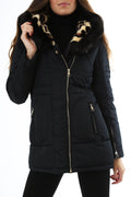 Gold Rush Donna Giubbotto Piumino Con Cappuccio Hooded Jacket Frida Black