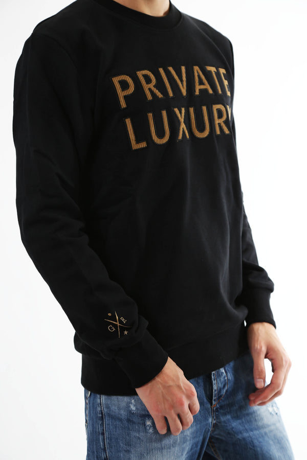 Gold Rush Uomo Felpa Sweatshirt Logo Stampato Lux Black