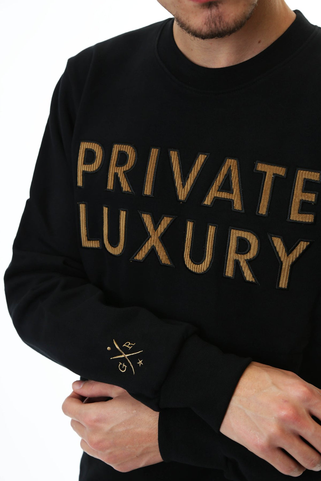 Gold Rush Uomo Felpa Sweatshirt Logo Stampato Lux Black