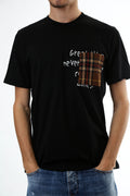 Gold Rush Uomo T-Shirt Basic Tasca Toppa Tartan Black