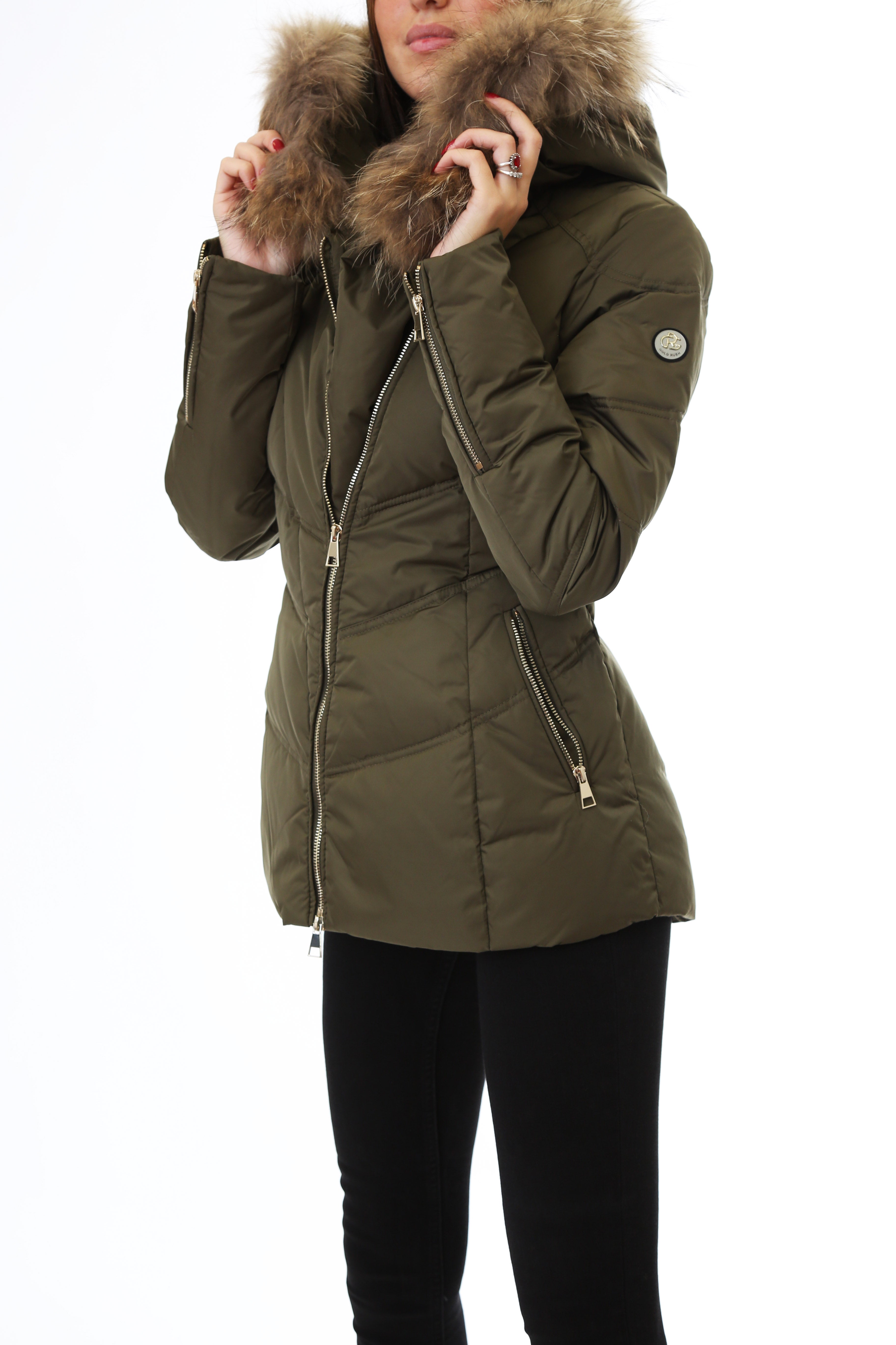 Gold Rush Donna Giubbotto Piumino Con Cappuccio Hooded Jacket Greta Green