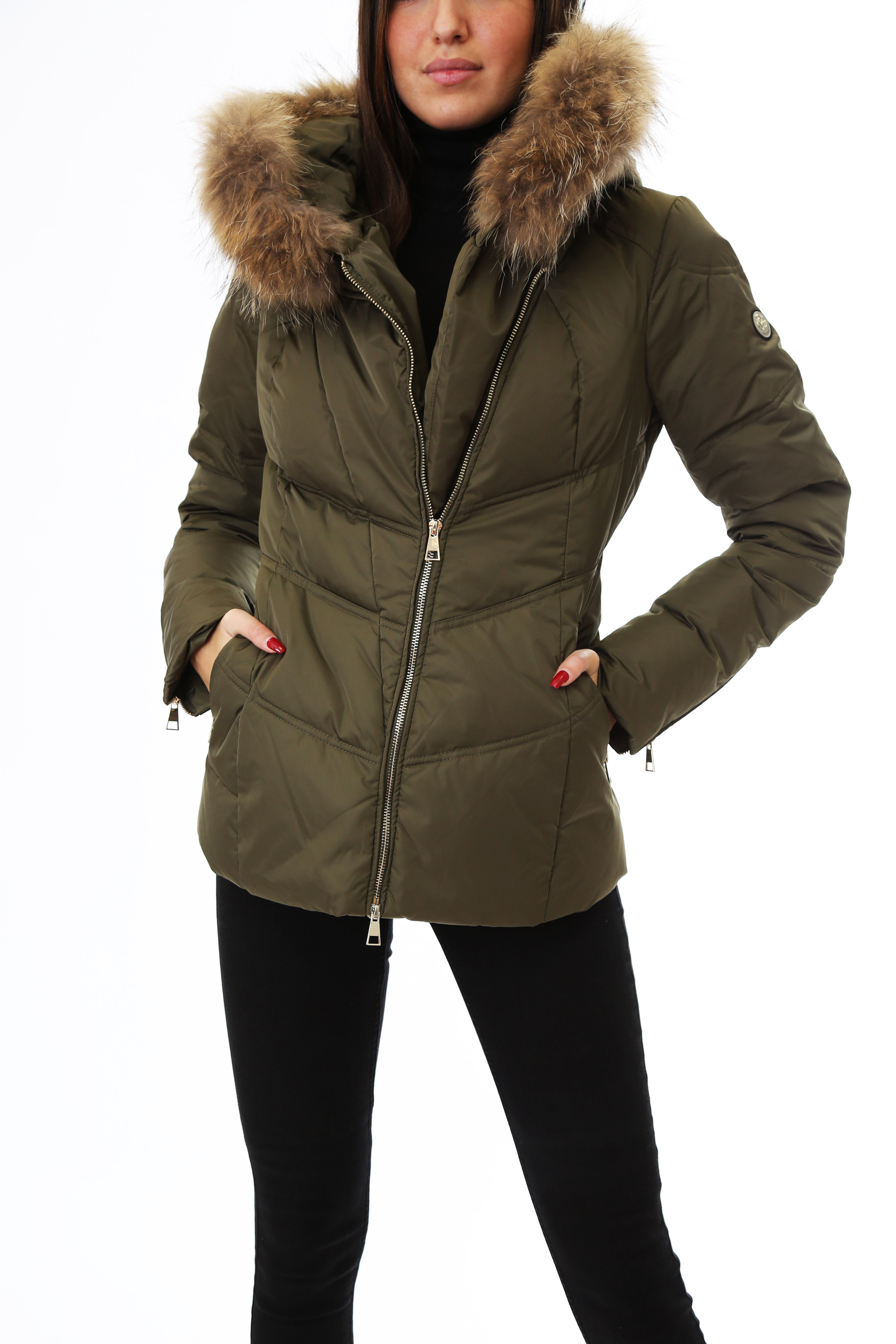 Gold Rush Donna Giubbotto Piumino Con Cappuccio Hooded Jacket Greta Green