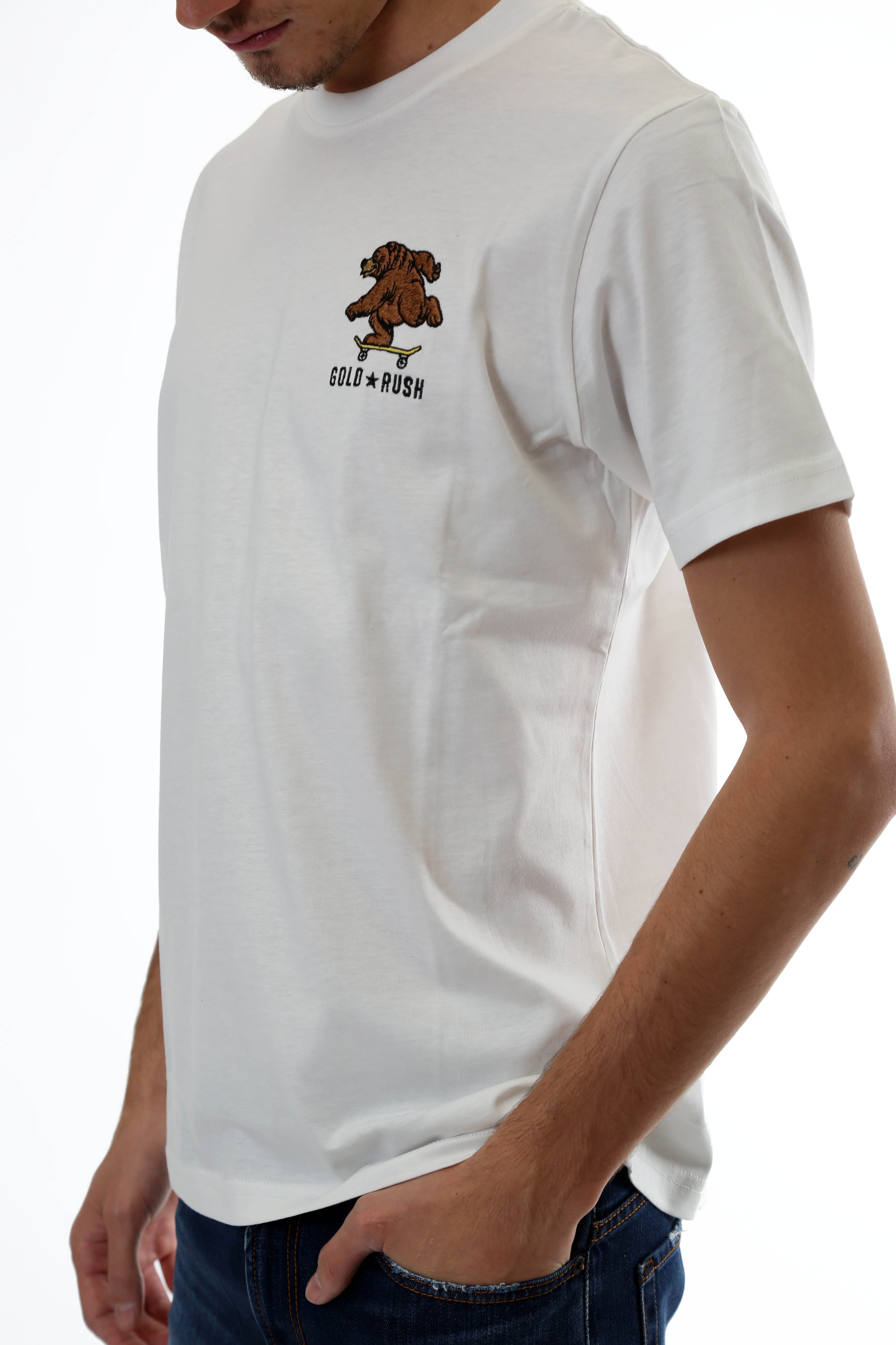 Gold Rush Uomo T-Shirt Basic Toppa Patchwork White