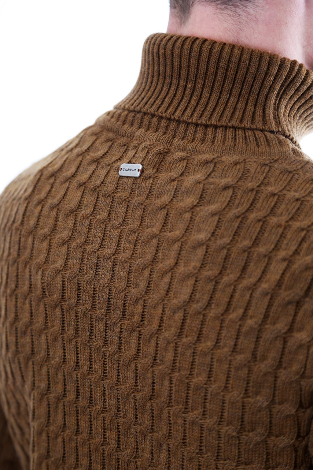 Gold Rush Uomo Maglia Pullover Dolcevita High Neck Sand