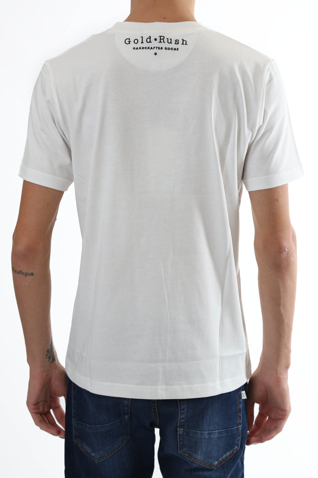 Gold Rush Uomo T-Shirt Basic Toppa Patchwork White