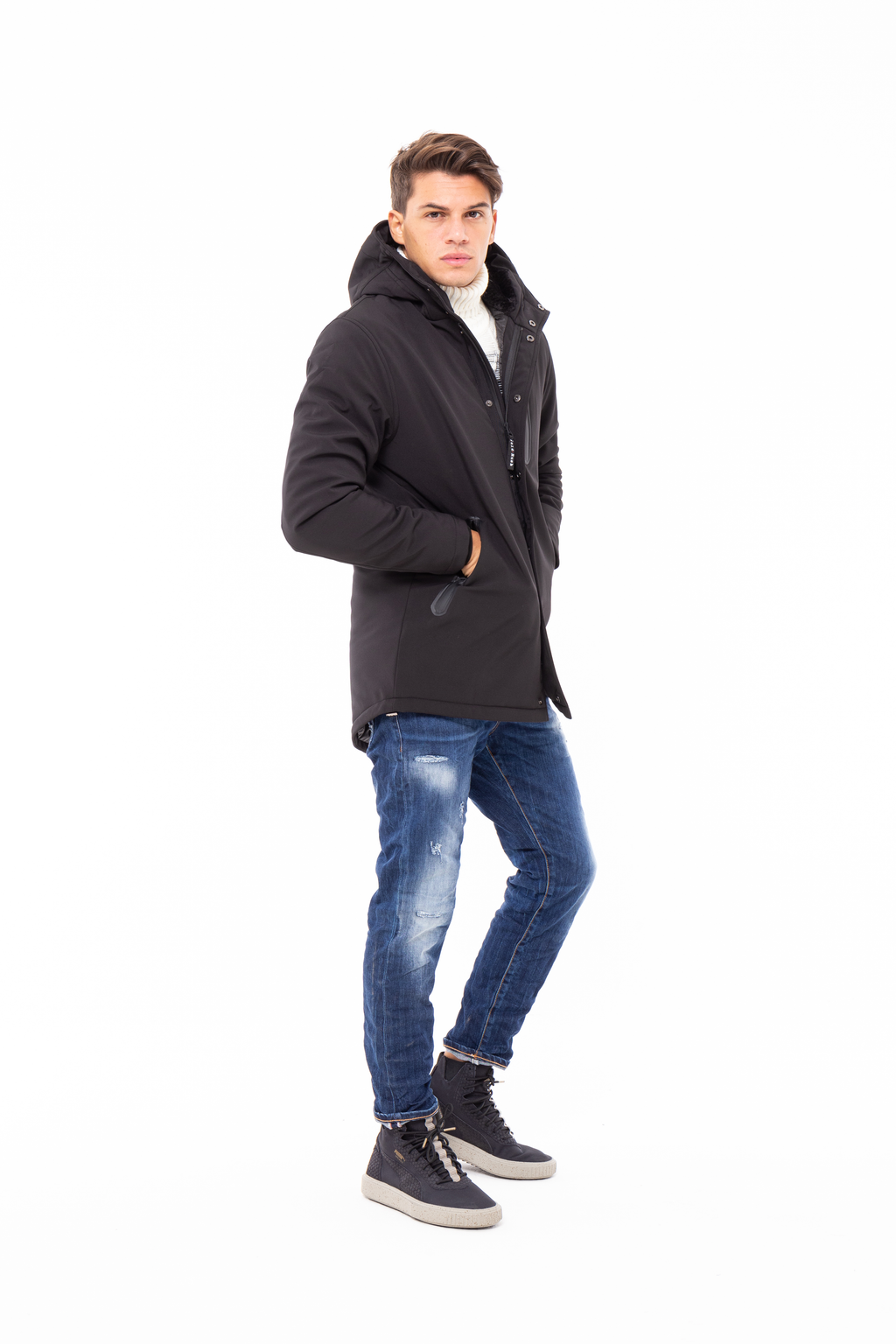 Giubbino  Softshell imbottito con cappuccio