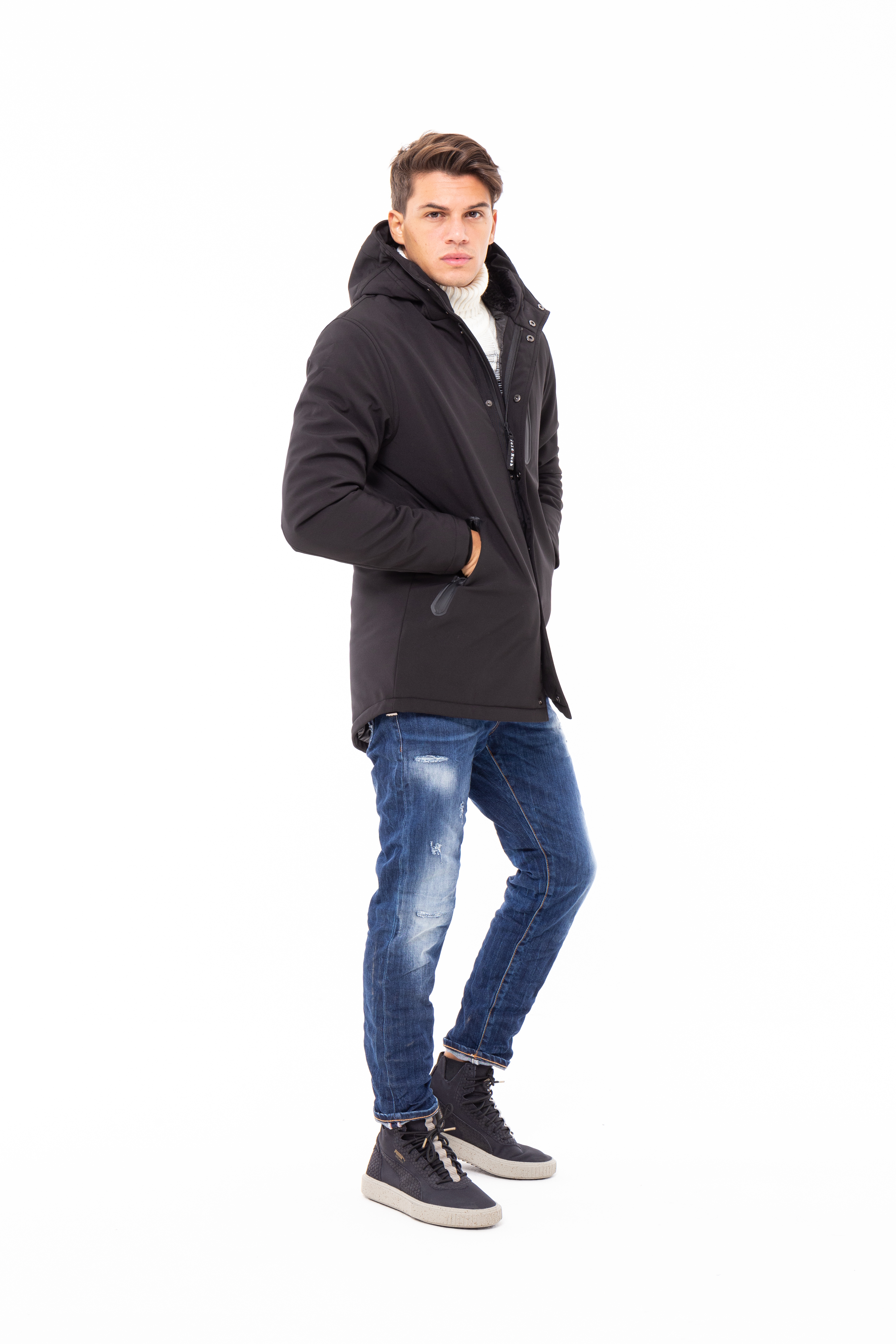 Giubbino  Softshell imbottito con cappuccio