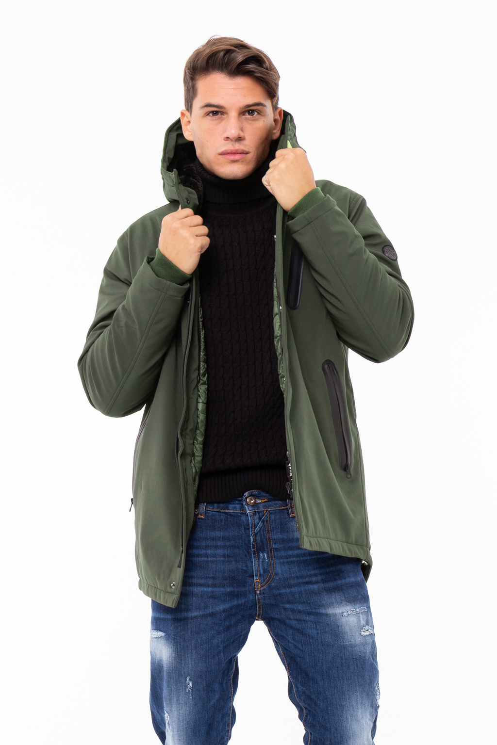 Giubbino  Softshell imbottito con cappuccio