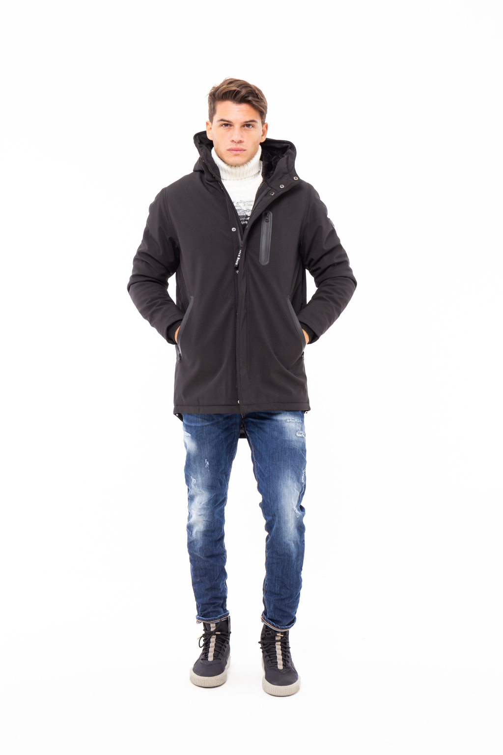 Giubbino  Softshell imbottito con cappuccio