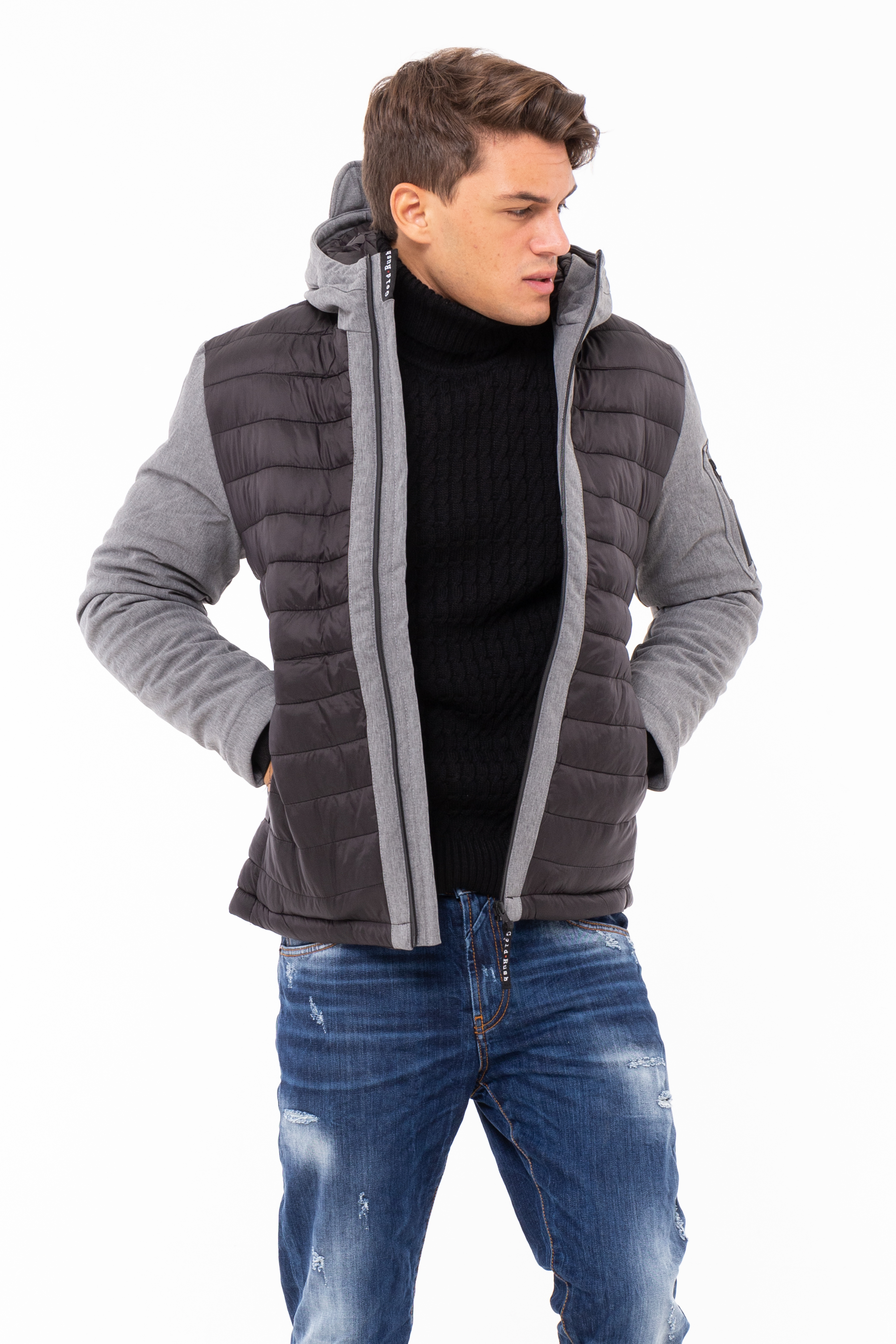 Giubbino Softshell con Cappuccio e chiusura termosaldata