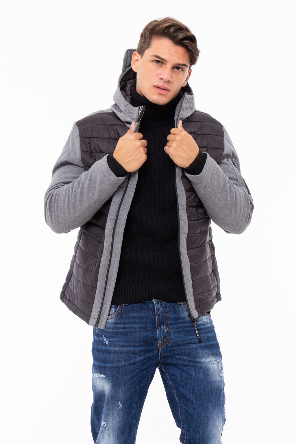 Giubbino Softshell con Cappuccio e chiusura termosaldata