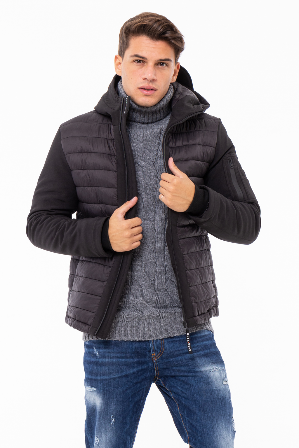 Giubbino Softshell con Cappuccio e chiusura termosaldata