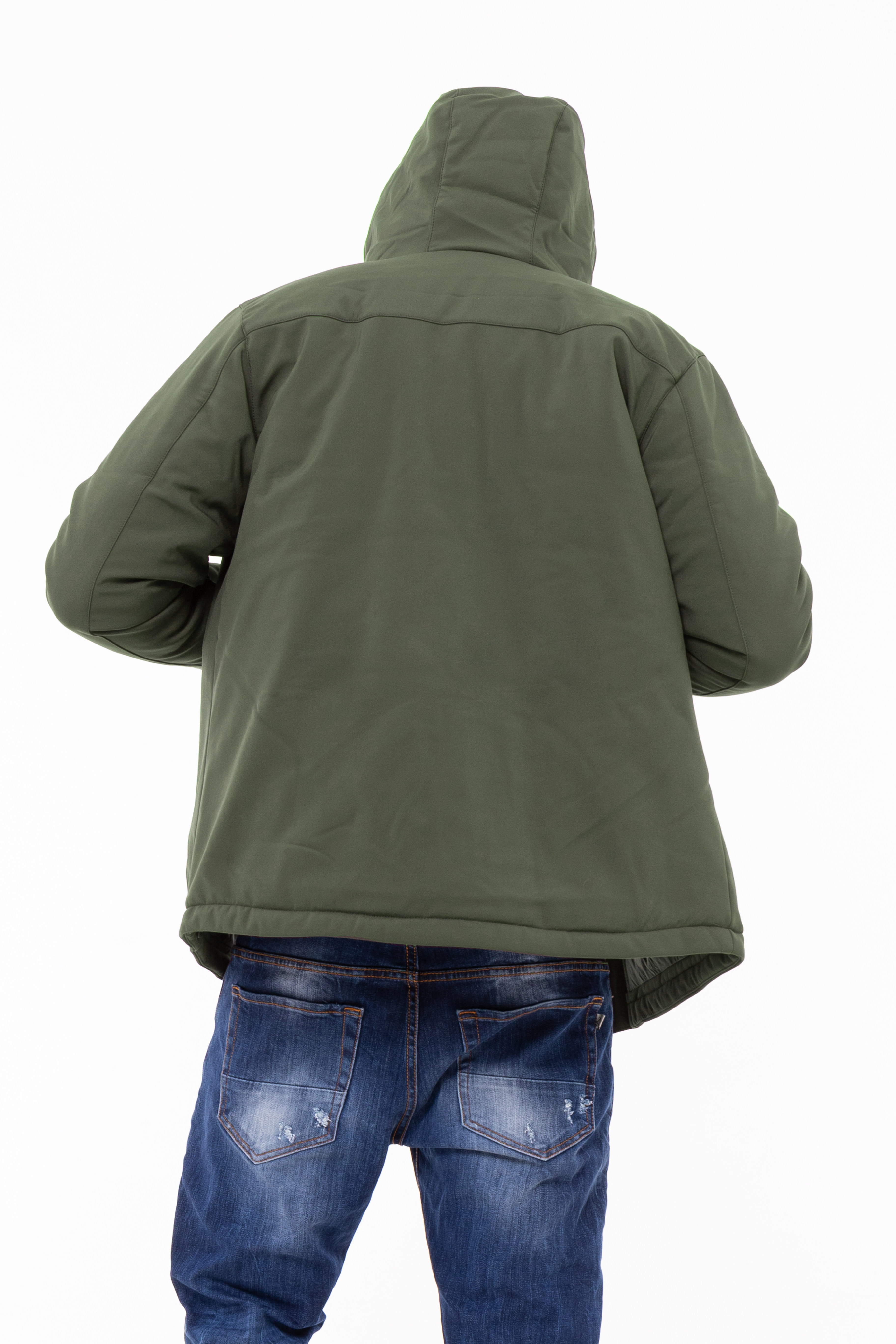 Giubbino imbottito tessuto tecnico tono su tono