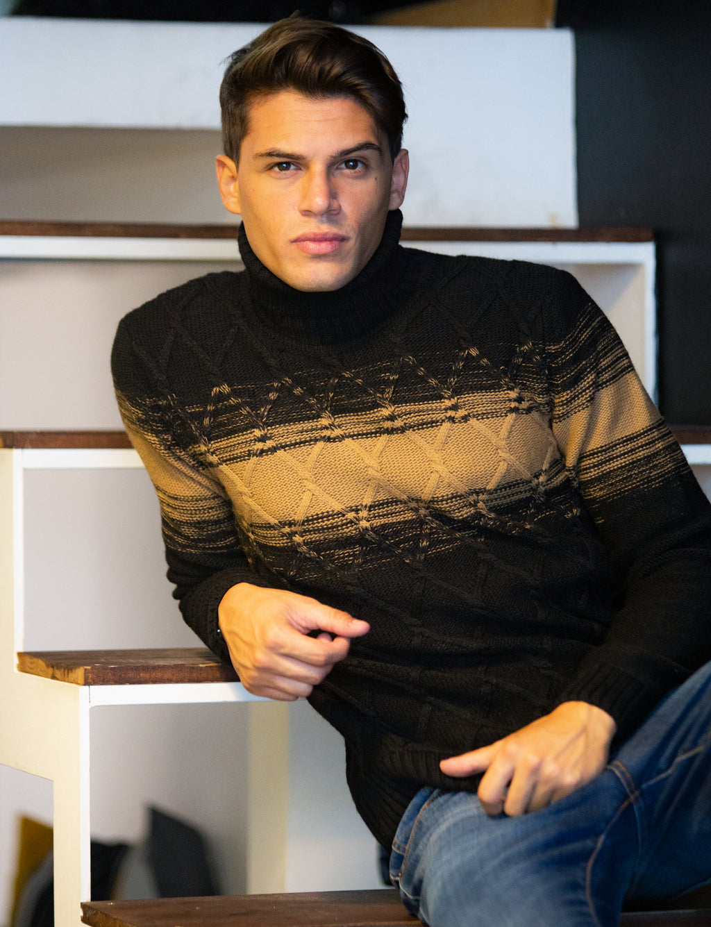 Pullover misto lana collo