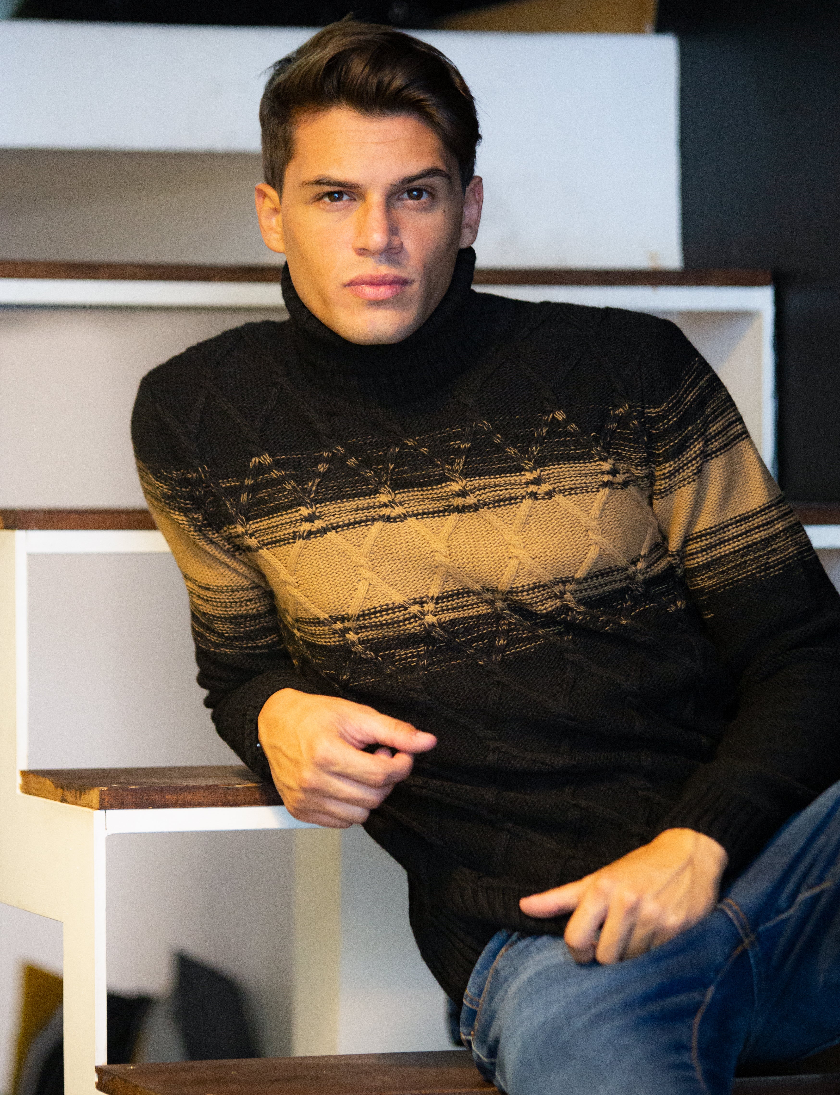 Pullover misto lana collo