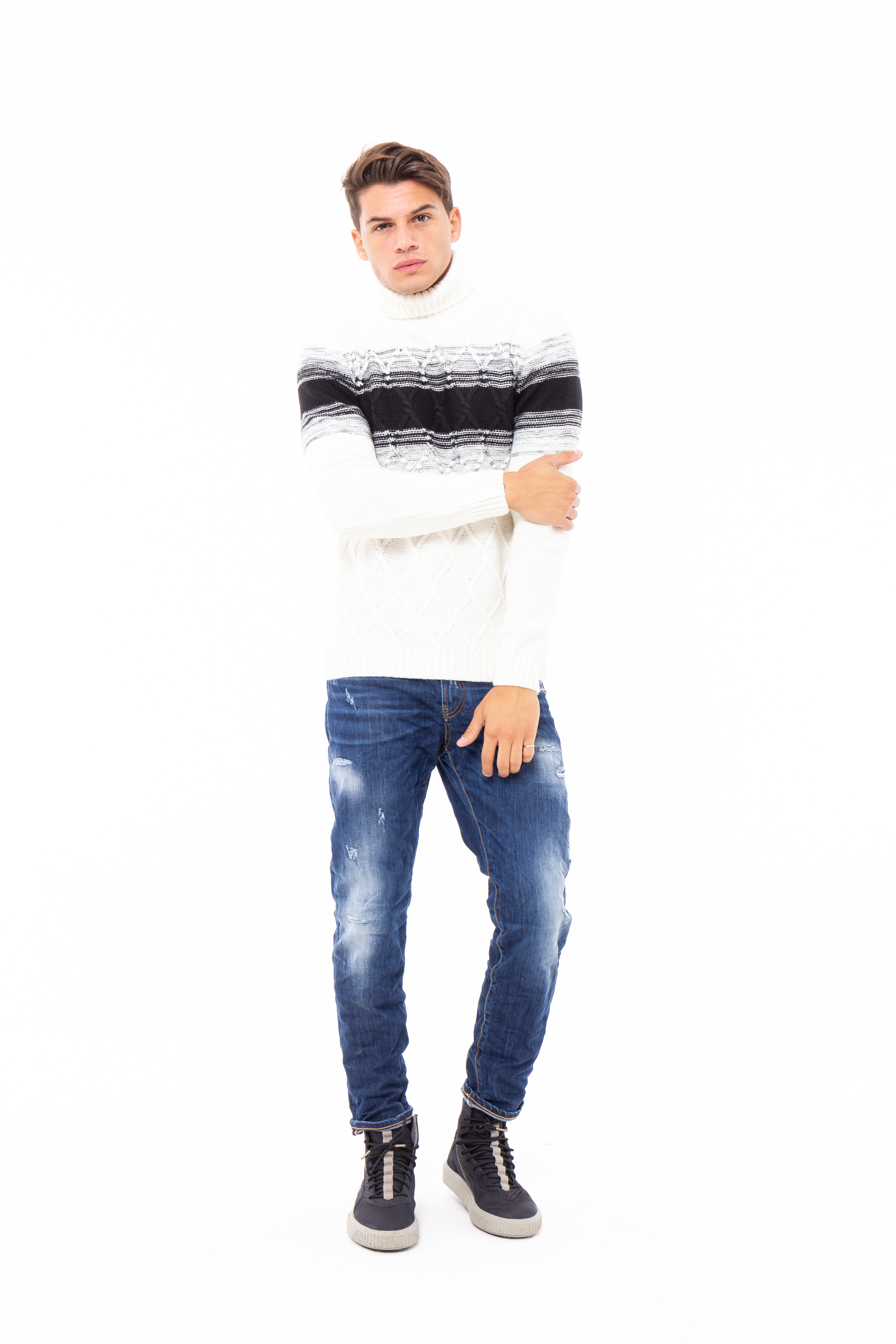 Pullover misto lana collo