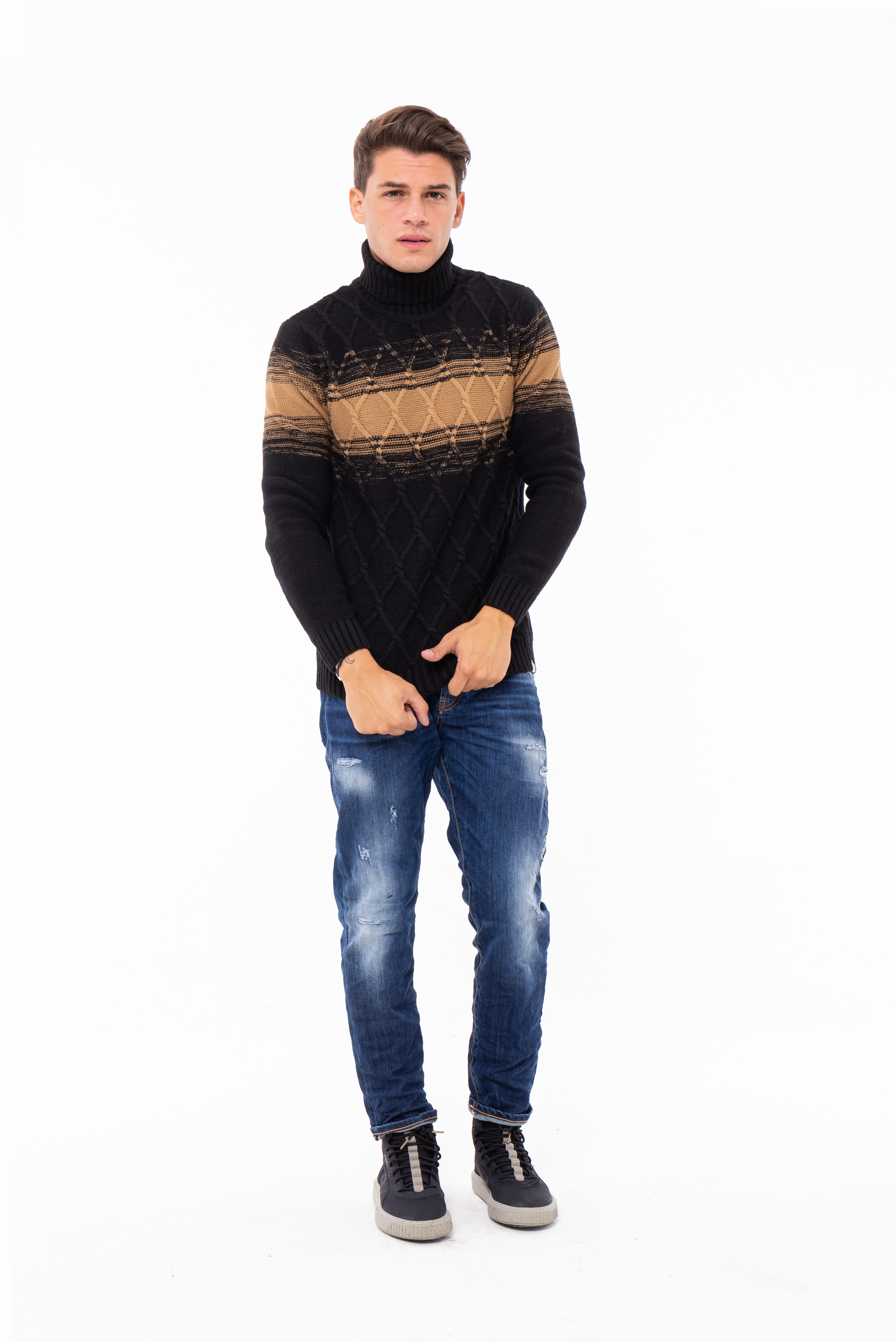 Pullover misto lana collo