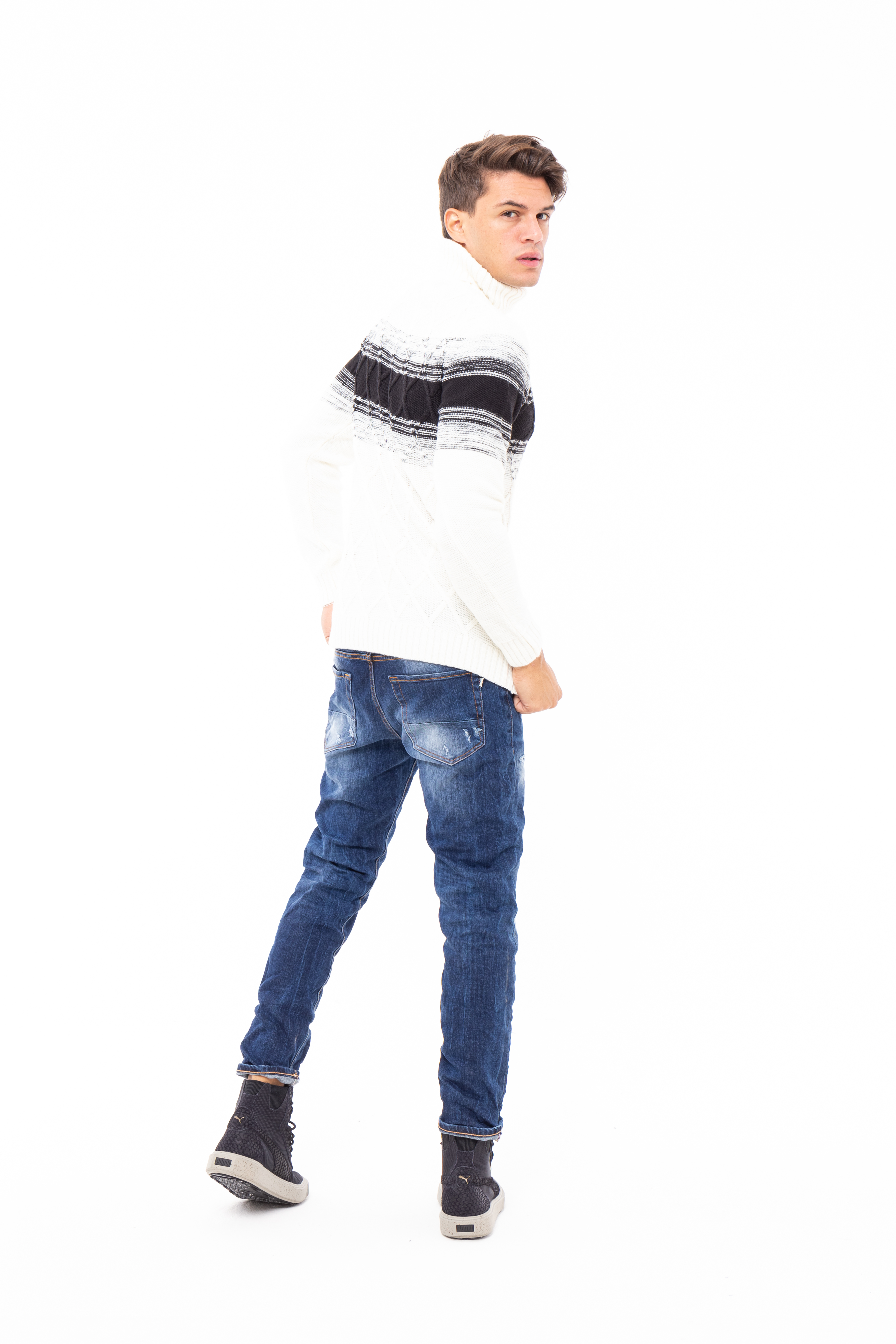Pullover misto lana collo